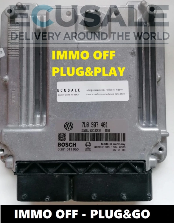ECU 7L0907401 0281011960 TOUAREG 3-0 IMMO-OFF STEUERGERÄT