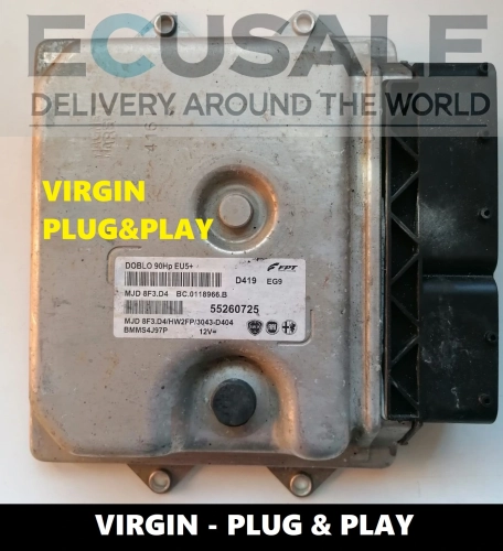 ECU 55260725 MJD8F3.D4 für Fiat 1.3 – MOTORSTEUERGERÄT PLUG GO VIRGIN Euro 5