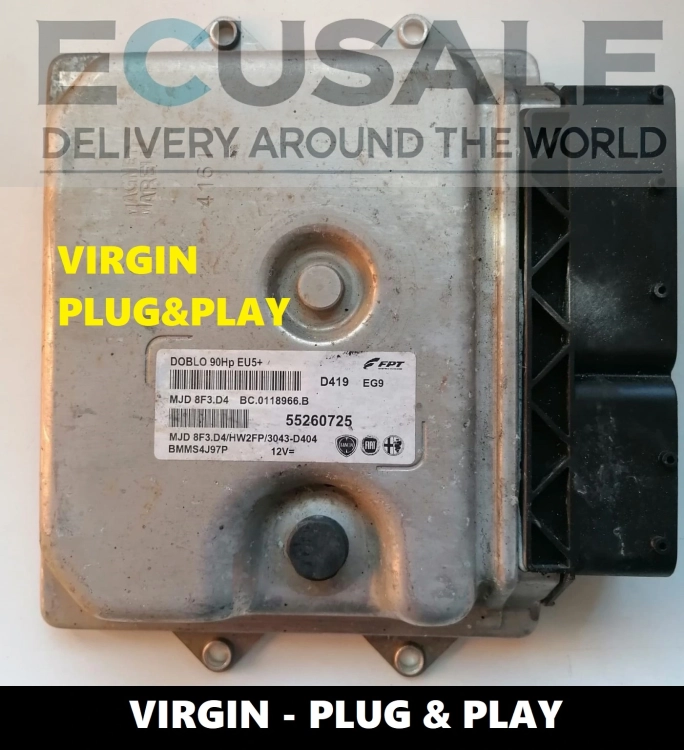 ECU 55260725 MJD8F3.D4 für Fiat 1.3 – MOTORSTEUERGERÄT PLUG GO VIRGIN Euro 5