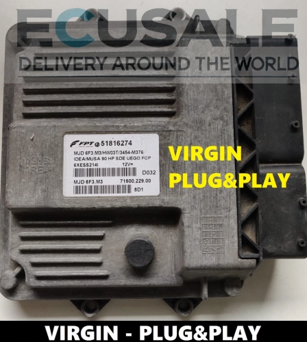 Centralina 51816274 MJD6F3M3 per Fiat Idea / Lancia Musa 1.3 – VIRGIN Plug  Play – senza necessità di programmazione