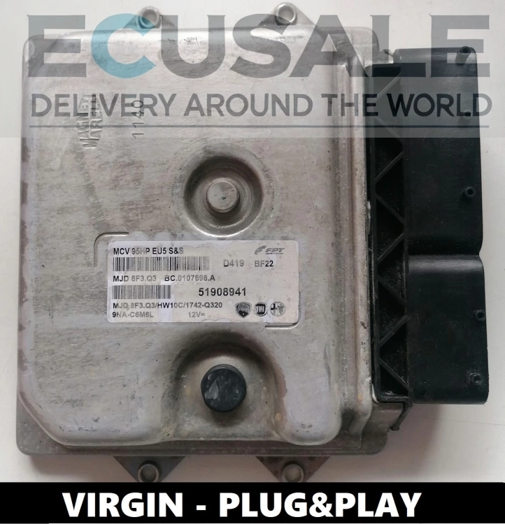 ECU 51908941 MJD8F3.Q3 para Fiat Ducato 2.3 Multijet – Centralina do Motor VIRGEM com tuning – Sem necessidade de codificação