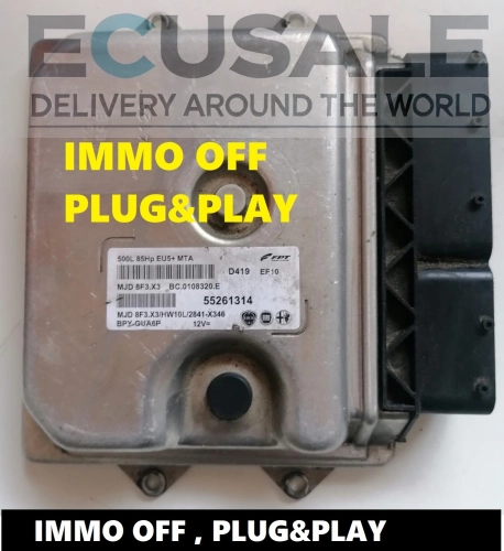 Motorsteuergerät FIAT 1.3 Multijet MJD8F3.X3 55261314 im VIRGIN-Modus – Plug &amp; Play mit EGR OFF und CHIPTUNING