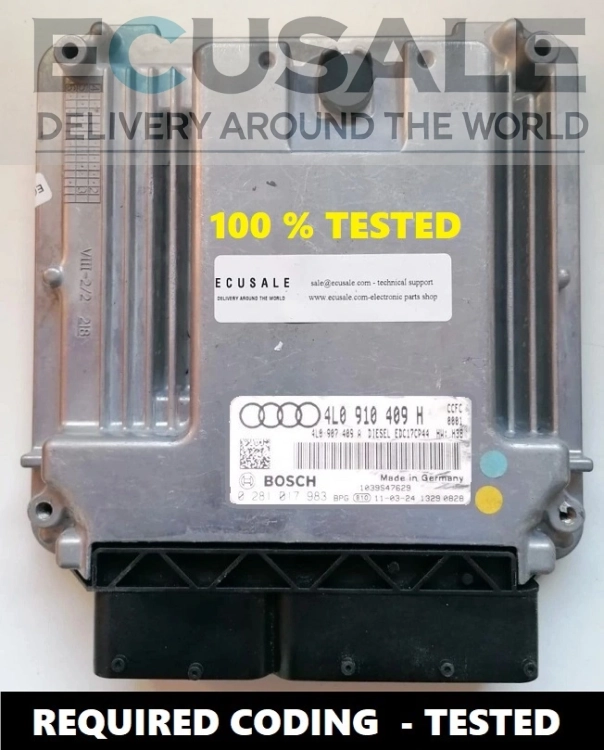 ECU Bosch 0281017983 Audi Q7 V8 4L0910409H CENTRALINA DO MOTOR