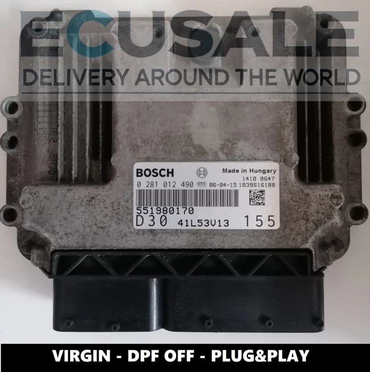 ECU 551980170 0281012490 Fiat Ducato 3.0 JTD CENTRALINA DO MOTOR