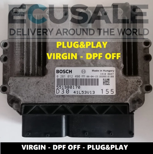 ECU 551980170 0281012490 Fiat Ducato 3.0 JTD CENTRALINA DO MOTOR
