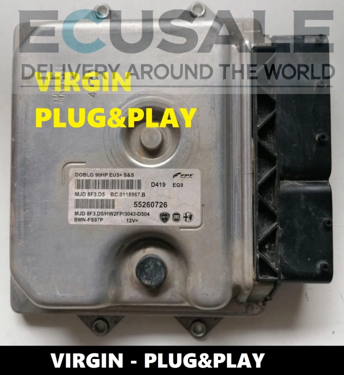 Magneti Marelli Steuergerät 55260726 MJD8F3.D5 für Fiat Doblo – auf Werkzustand VIRGIN zurückgesetzt.