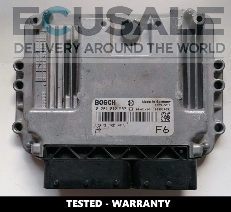 Sterownik silnika Honda Accord 2.2 i-CTDi Bosch 0281012583 – przetestowana jednostka z numerem 37820-RBD-E93.