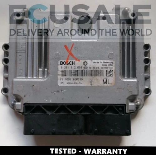 Centralina del motore Honda Civic 2.2 i-CTDi – Bosch 0281012660, codice 37820-RSR-E14, unità testata.
