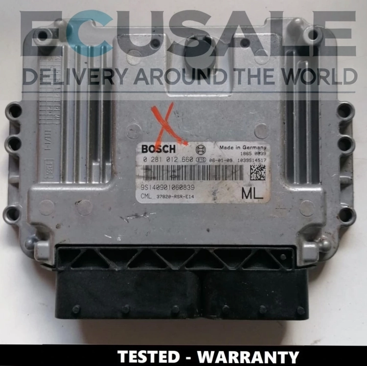 Centralina del motore Honda Civic 2.2 i-CTDi – Bosch 0281012660, codice 37820-RSR-E14, unità testata.