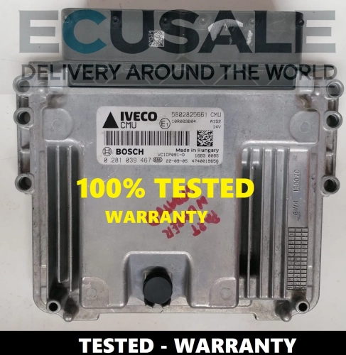 Foto da ECU Bosch MD1CE101 com número Iveco 5802825661 – módulo retirado de um modelo mais recente de camião.