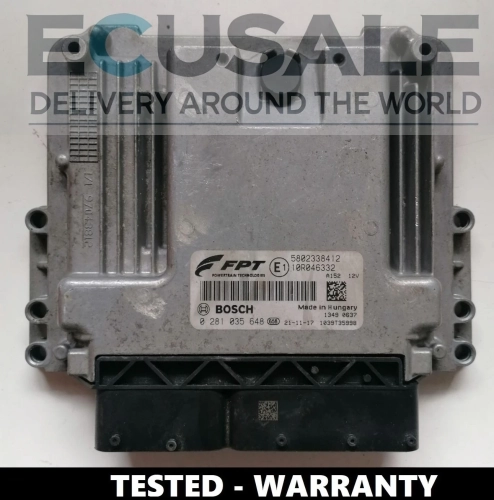Centralina do motor Iveco Bosch MD1CE101 – número 0281035648, unidade original 5802338412 testada