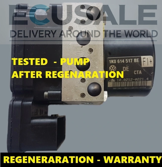 1K0614517BE – ABS-Pumpe für Volkswagen Golf V mit Steuergerät 1K0907379AE – RENOVIERT