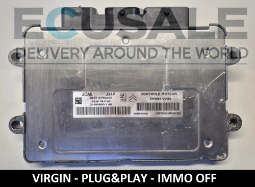 ECU J34P 21585900-1 / 9661700480 Peugeot Citroën – VIRGIN IMMO OFF centralina do motor
