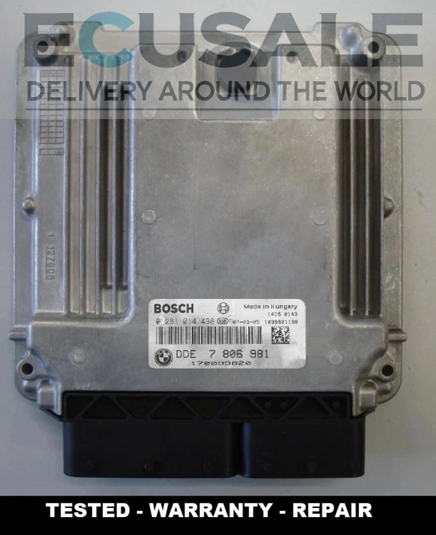 Sterownik Bosch 0281014438 DDE7806981 – widok z etykietą BMW