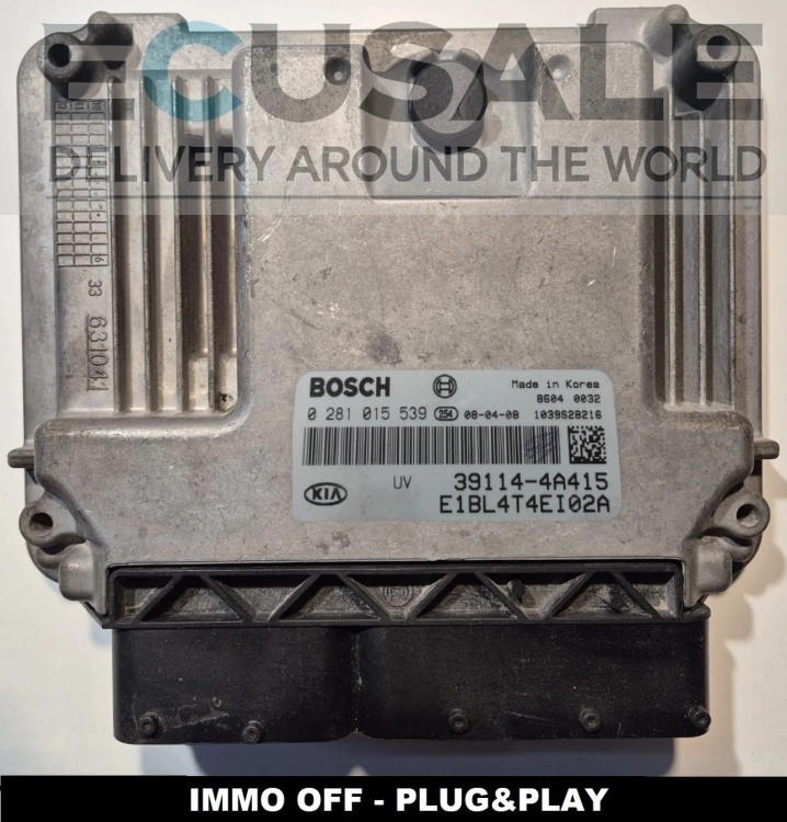 centralina do motor Bosch EDC16C39 0281015539 39114-4A415 IMMO OFF do KIA Sorento 2.5 CRDi