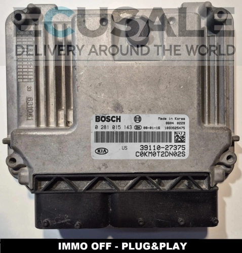 Sterownik silnika Bosch EDC16C39 0281015143 39110-27375 do KIA Sportage 2.0 CRDi IMMO OFF