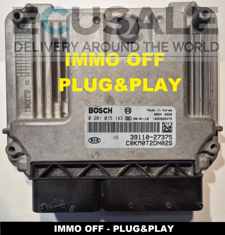 Centralina motore ECU 0281015143 / 39110-27375 KIA Sportage Hyundai Tucson 2.0 CRDi – Centralina Bosch originale, pronta per installazione Plug &amp; Play