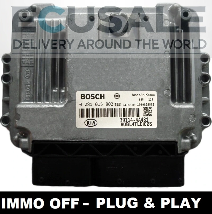 steuergerät Bosch EDC16C39 0281015802 39114-4A481 KIA Sorento 2.5 CRDi IMMO OFF