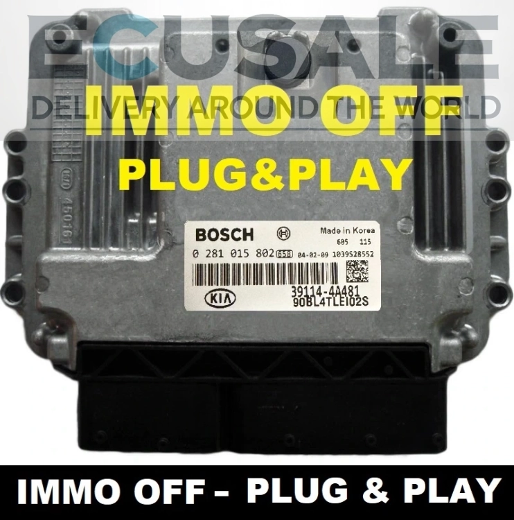Motorsteuergerät 0281015802 / 39114-4A481 KIA Sorento 2.5 CRDi D4CB – originales Bosch-Steuergerät, einbaufertig Plug &amp; Play