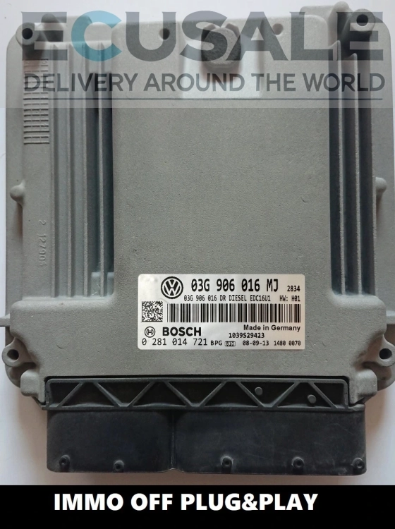 Sterownik silnika 0281014721 03G906016MJ IMMO OFF EDC16U1 do Skoda Octavia 1.9 TDI