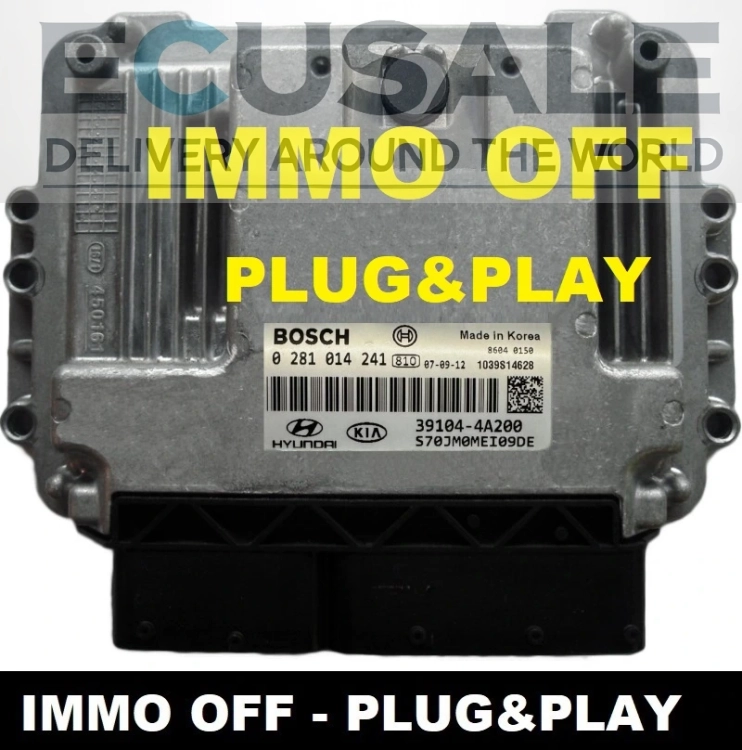 Motorsteuergerät Bosch 0281014241 (391044A200) nach IMMO-OFF-Modifikation, einbaufertig.