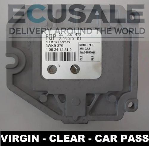 Centralina do motore 55557472 5WK9379 VIRGIN Opel Astra H Zafira B 1.8 16V – módulo para codificação com CAR PASS