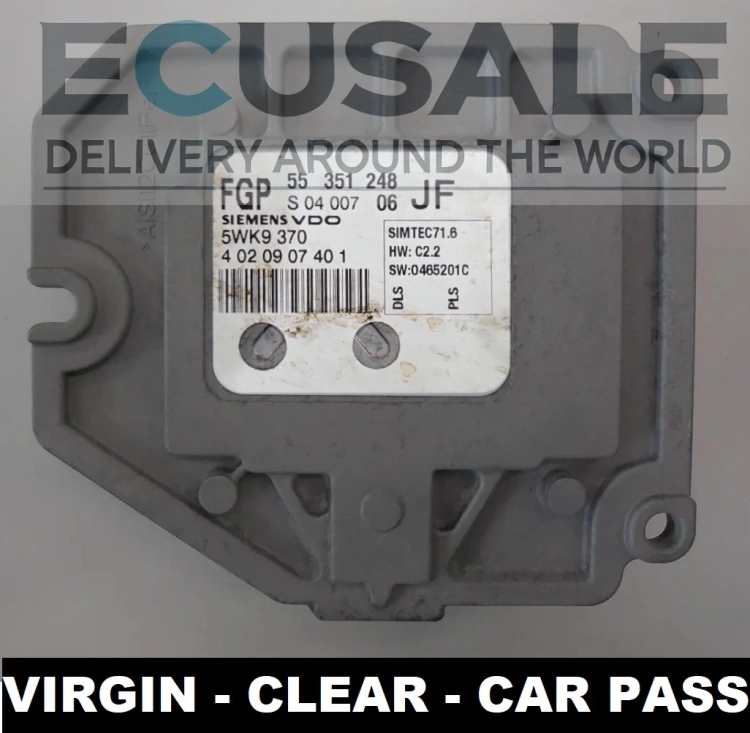 centralina do motor 55351248 5WK9370 Opel Astra Zafira Vectra 1.8 16V VIRGIN