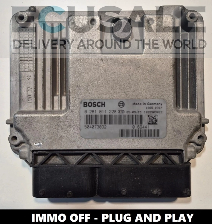 Centralina do motor 0281011228 504073032 IMMO OFF para IVECO Daily 2.3 HPI Diesel – pronta a instalar Plug &amp; Play