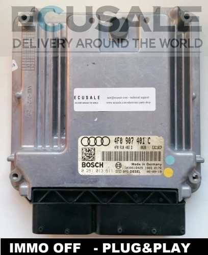Sterownik silnika 0281013611 4F0907401C Audi A6 C6 3.0 TDI IMMO OFF Plug &amp; Play