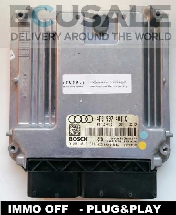 centralina motore 0281013611 4F0907401C Audi A6 C6 3.0 TDI IMMO OFF Plug &amp;amp;amp; Play
