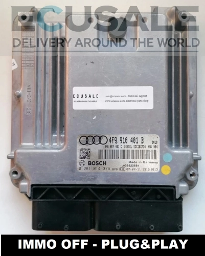 centralina do motor 0281014376 4F9910401B Audi A6 C6 3.0 TDI IMMO OFF