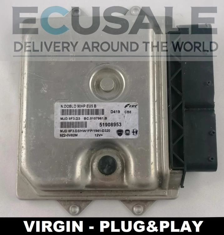 steuergerät 51908953 MJD8F3.D3 FIAT Doblo 1.3 Multijet VIRGIN Plug &amp;amp;amp; Play