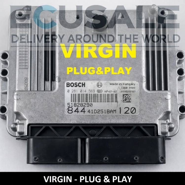 Centralina do motor 51828290 0281014569 Lancia Delta 1.6 Multijet 88kW VIRGIN Plug&amp;amp;amp;Play Bosch EDC16C39