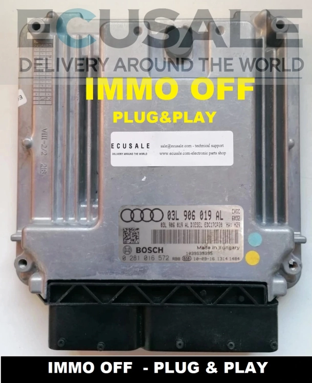 steuergerät 0281016572 03L906019AL Audi A4 B8 2.0 TDI IMMO OFF PLUG&amp;amp;amp;PLAY Bosch EDC17