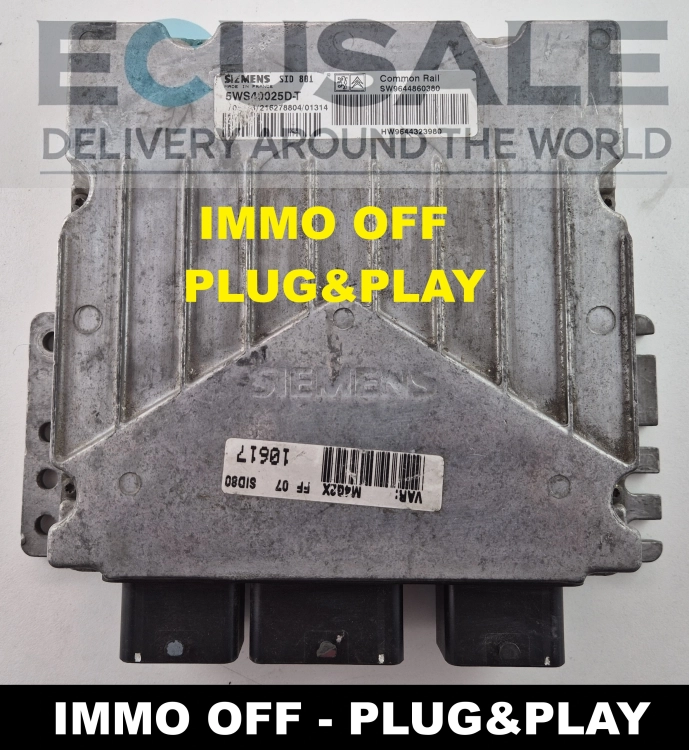SID801 5WS40025DT 9644860380 steuergerät Citroen Berlingo Peugeot Partner 2.0 HDI IMMO OFF