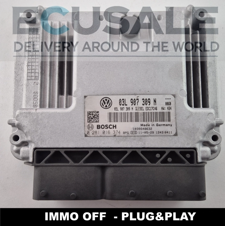 03L907309N 0281016374 steuergerät VW Audi Seat Skoda Bosch EDC17C46 IMMO OFF Plug &amp;amp;amp; Play