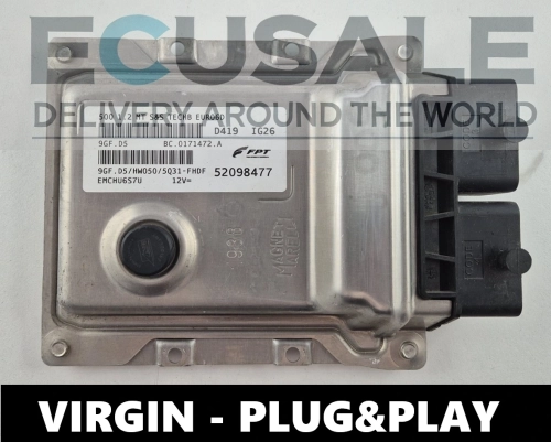 Motorsteuergerät 52098477 BC0171472A FIAT 500 1.2 9GF.D5 ECU VIRGIN Plug&amp;amp;amp;Play
