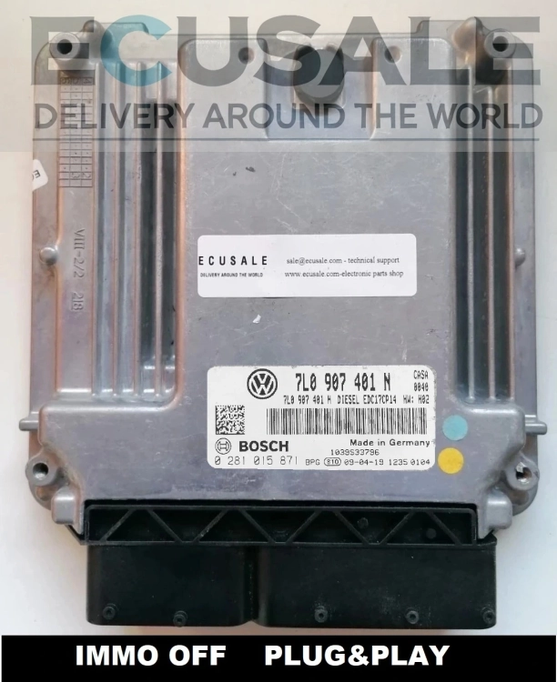0281015871 7L0907401N Centralina motore VW Touareg 3.0 TDI IMMO OFF Bosch