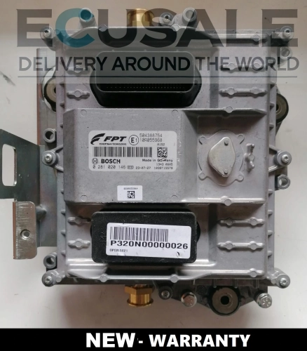 Foto da ECU Iveco EDC7UC31 – unidade original Bosch 0281020146, código 504388754, retirada de caminhão Stralis