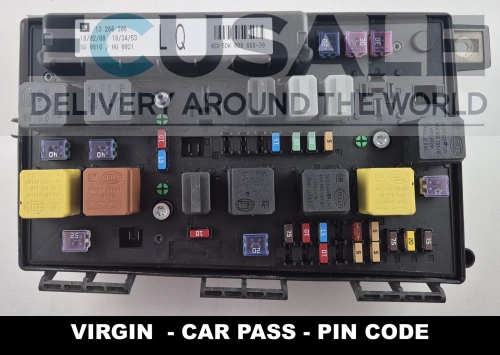123268306 LQ VIRGIN Caixa de fusíveis UEC Opel Astra H Zafira B  PIN CODE CAR PASS
