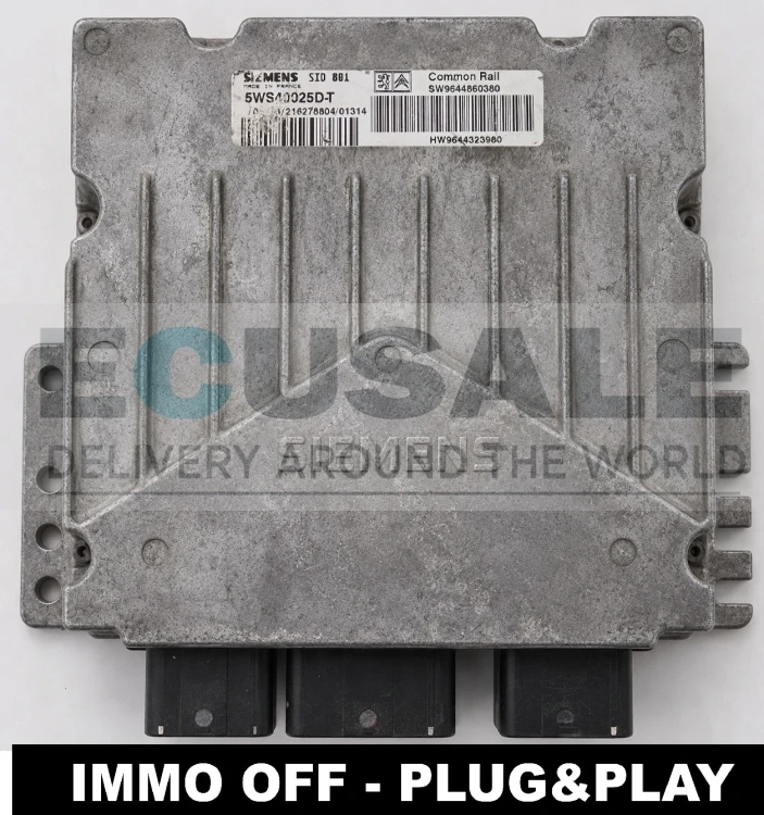 SID801 5WS40025DT 9644860380 Centralina do motor Citroen Berlingo Peugeot Partner 2.0 HDI IMMO OFF