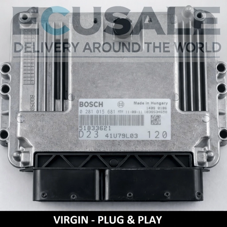 51833621 0281015681 Centralina do motor Fiat Ducato 2.3 JTD Bosch Virgin Plug and Play