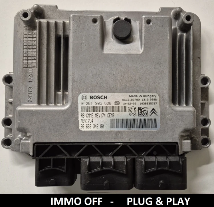 0261S05626 9666934280 IMMO OFF Centralina motore Citroën Peugeot 1.6 VTi Bosch Plug and Play