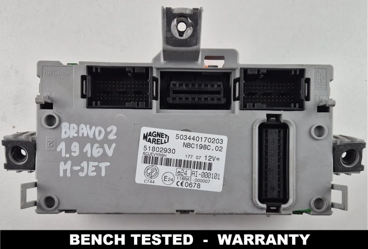 503440170203 51802930 modulo BCM Body Computer Fiat Bravo II 1.9 Multijet NBC198C.02 Magneti Marelli