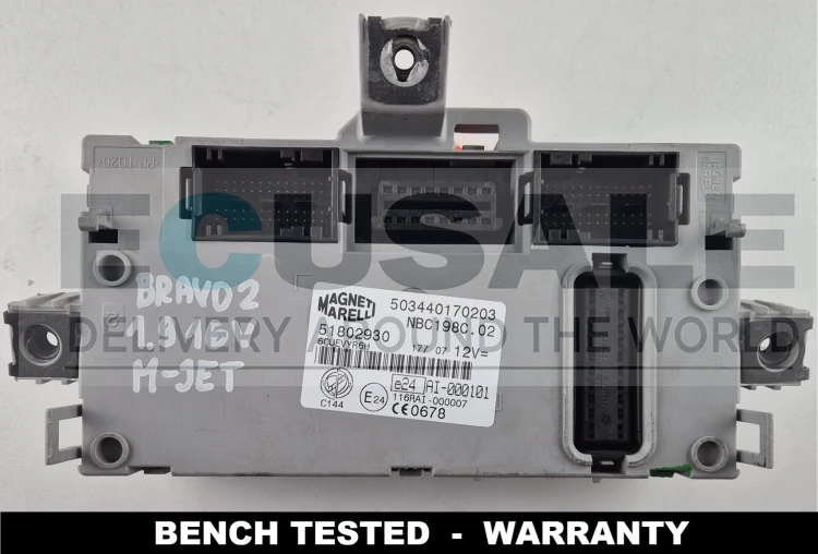 503440170203 51802930 módulo de controle BCM Body Computer Fiat Bravo II 1.9 Multijet NBC198C.02 Magneti Marelli