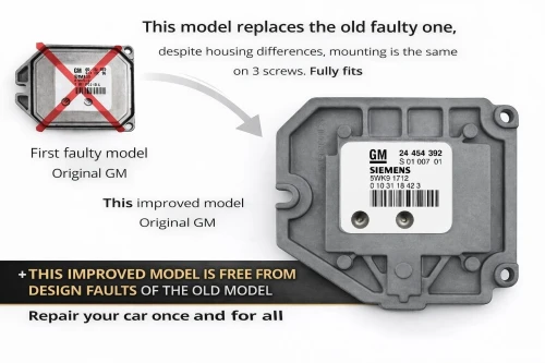 ECU Opel 24454392 5WK91712 senza difetti del vecchio modello