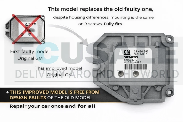 ECU Opel 24454392 5WK91712 sem falhas do modelo antigo