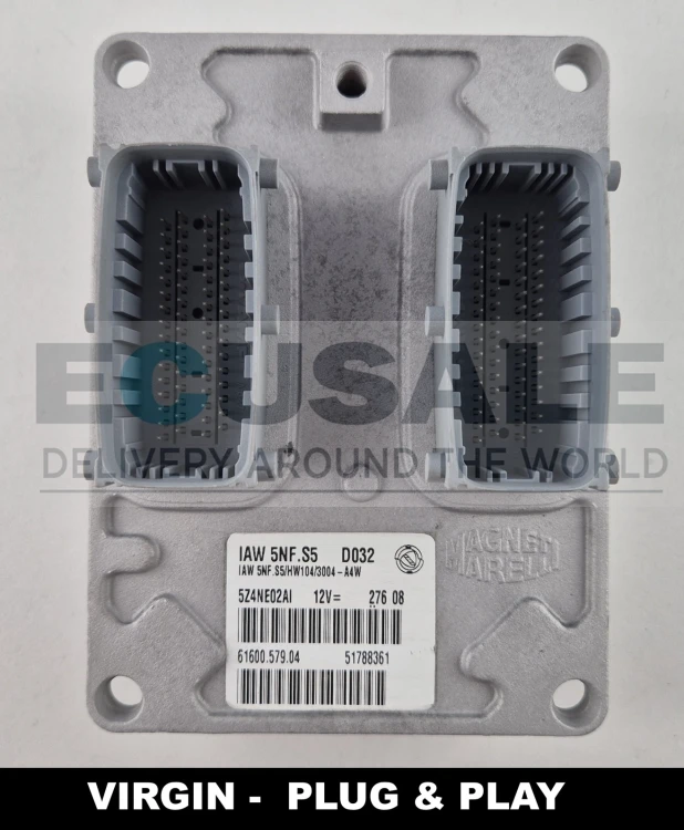 51788361 61600.579.04 Centralina do motor Fiat Panda 1.2 IAW 5NF.S5 Virgin Plug &amp;amp;amp; Play