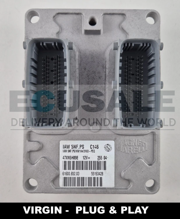 55193428 IAW 5NF.PS 61600.652.03 Centralina do motor ECU Fiat Punto 1.2 8V Virgin Plug and Play