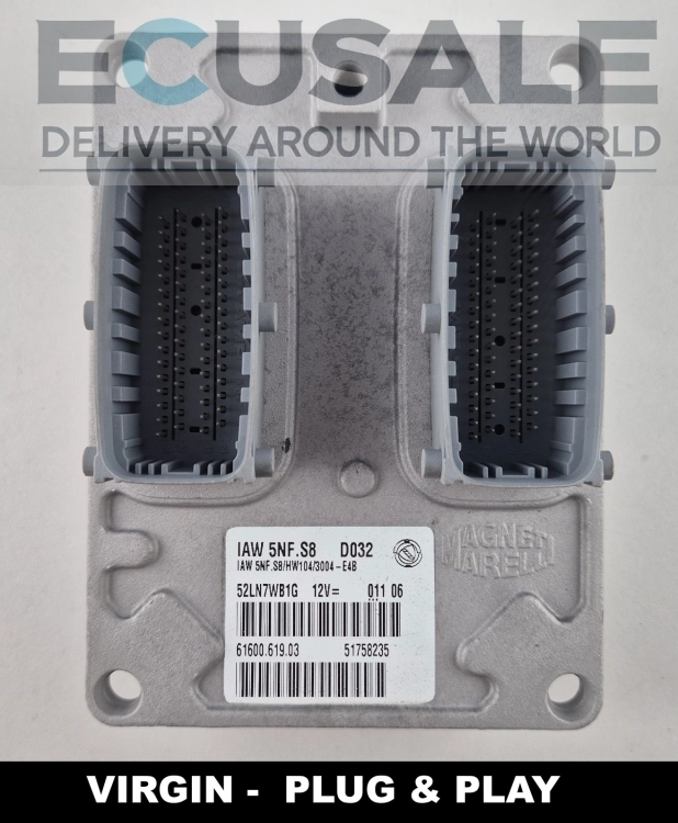 51758235 IAW 5NF.S8 61600.619.03 Motorsteuergerät Fiat Panda 1.2 8V 4x4 Virgin Plug and Play